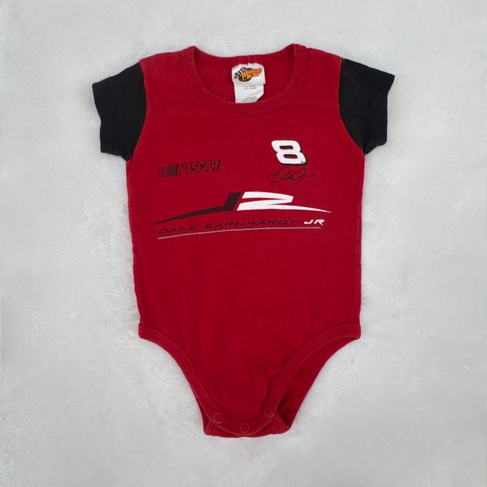 Y2K Winner's Circle Dale Earnhardt Jr Infant Bodysuit 3-6 Months NASCAR #8 Vtg